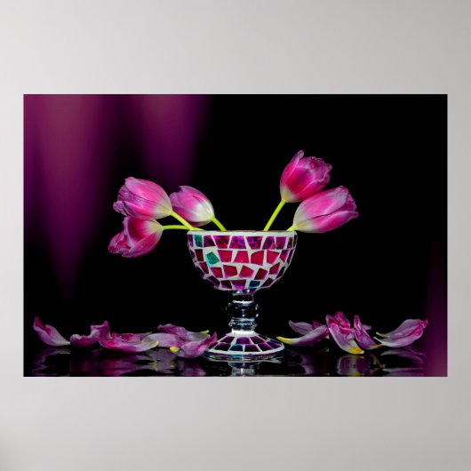 Tulpenpracht in Roze Poster (Voorkant)