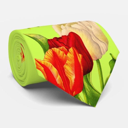 tulpenprint stropdas (Opgerold)