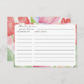 Tulpenrecept Kaarten (Voorkant / Achterkant)