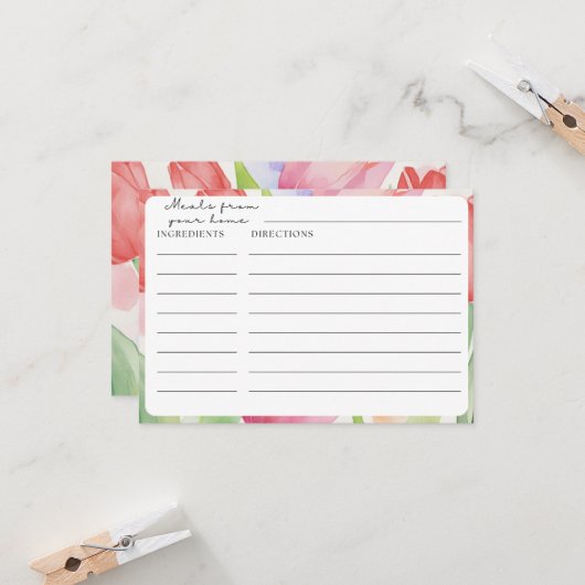 Tulpenrecept Kaarten (Voorkant / Achterkant in situ)