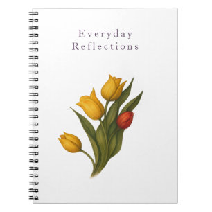Tulpenreflecties — Crisp White Luxe Journaal Notitieboek
