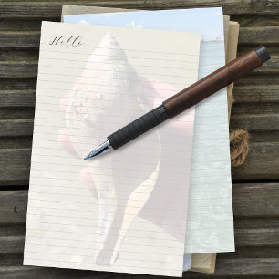 Tulpenschelp Oceaan Achtergrond Gelinieerd Schrijf Briefpapier