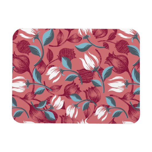 Tulpensymfonie: bloemenpatronen magneet (Horizontaal)