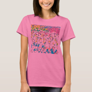 Tulpentop (roze) met zwevend effect t-shirt