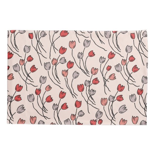 Tulpentuin in roze kussensloop (Achterkant)