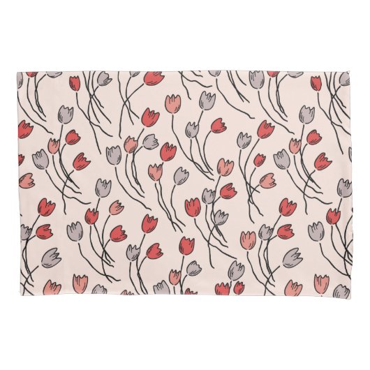 Tulpentuin in roze kussensloop (Voorkant)