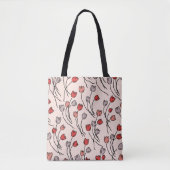 Tulpentuin in roze tote bag (Voorkant)