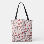 Tulpentuin in roze tote bag (Achterkant)