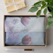 Tulpentuin met blozende lavendel decoupage tissuepapier (Geschenk)
