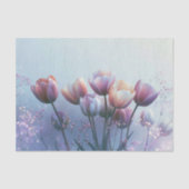 Tulpentuin met blozende lavendel decoupage tissuepapier (Voorkant)