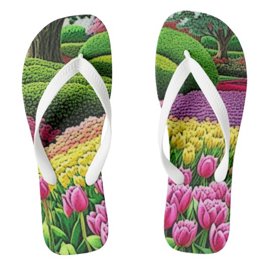 Tulpentuin: Teenslippers (Voetbed)