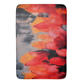 Tulpenveld – Abstracte bloemintensiteit Badmat (Voorkant Verticaal)