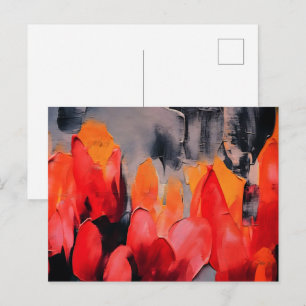 Tulpenveld – Abstracte bloemintensiteit Briefkaart
