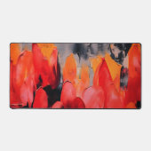 Tulpenveld – Abstracte Bloemintensiteit Bureaumat (Voorkant)