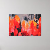 Tulpenveld – Abstracte bloemintensiteit Canvas Afdruk (Voorkant)