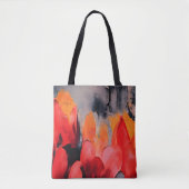 Tulpenveld – Abstracte bloemintensiteit Tote Bag (Voorkant)