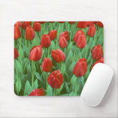 Tulpenveld bloeit in de lente. muismat (Met muis)