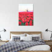 Tulpenveld - Landschap - Lente in Nederland  Canvas Afdruk (Insitu (Slaapkamer))