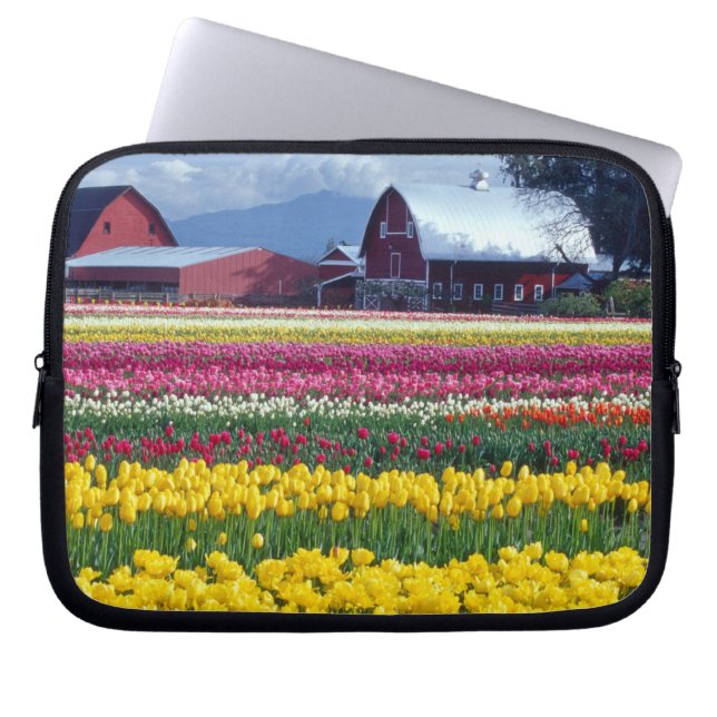 Tulpenveld Laptop Sleeve (Voorkant)