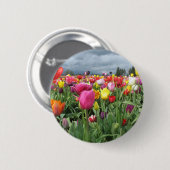 Tulpenveld Ronde Button 5,7 Cm (Voorkant /achterkant)