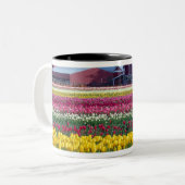 Tulpenveld Tweekleurige Koffiemok (Voorkant links)