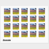 Tulpenveld Vierkante Sticker (Vel)
