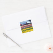 Tulpenveld Vierkante Sticker (Envelop)
