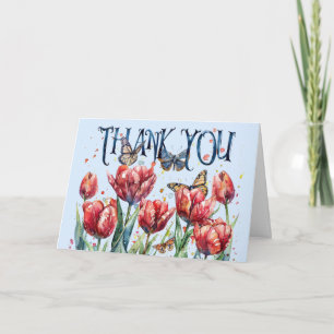 Tulpenveld Vouw Dankkaart Bedankkaart