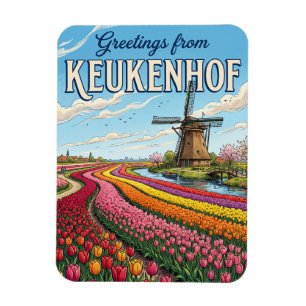 Tulpenvelden & Molens, Lisse Nederland Magneet