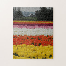 Tulpenveldenpuzzel, 28 cm x 36 cm, 252 stukjes legpuzzel