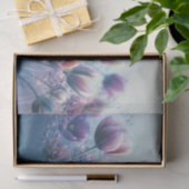 Tulpenweide-decoupage met lavendelroze gloed tissuepapier (Geschenk)