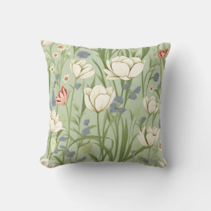 Tulpenweide in Sage Green Kussen