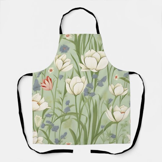 Tulpenweide in Sage Green Schort (Voorkant)