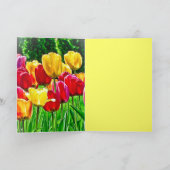 TulpenWenskaart Feestdagen Kaart (Binnen)