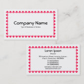 Tulpgrens - Rood op wit Visitekaartje (Voorkant / Achterkant)