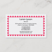 Tulpgrens - Rood op wit Visitekaartje (Achterkant)