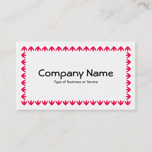 Tulpgrens - Rood op wit Visitekaartje (Voorkant)