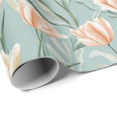 Tulpprint Inpakpapier Met Krachtige Bloembladen (Rol Hoek)