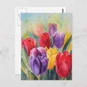 Tulpregenboog Briefkaart (Voorkant / Achterkant)