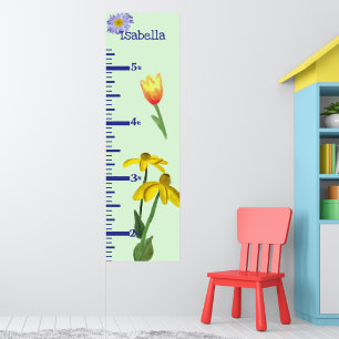 Tulps and Daisies Growth Chart Poster