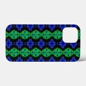 Tulps Artdeco in Retrostijl groen zwart Case-Mate iPhone Case (Achterkant (horizontaal))