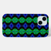 Tulps Artdeco in Retrostijl groen zwart Case-Mate iPhone Case (Achterkant (horizontaal))