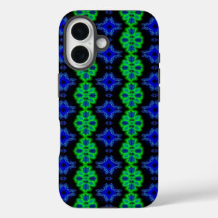 Tulps Artdeco in Retrostijl groen zwart iPhone 16 Hoesje
