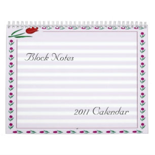 Tulps Block Notes 2011 Calendar Kalender