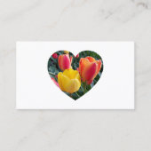 Tulps Blossom Heart Shape Foto Visitekaartje (Voorkant)