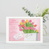 Tulps Bridal Shower-uitnodiging Kaart (Staand voorkant)