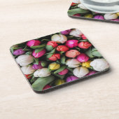 Tulps Colorful Flowers Paaslente Bier Onderzetter (Linkerzijde)