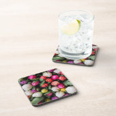 Tulps Colorful Flowers Paaslente Bier Onderzetter (Rechterzijde)