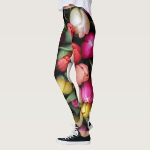 Tulps Colorful Flowers Paaslente Leggings