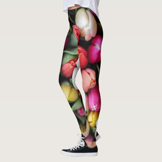 Tulps Colorful Flowers Paaslente Leggings (Links)